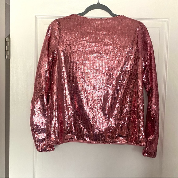 Majorelle Christiana Sequin Top Pink Sparkle Eras Barbiecore XS - Picture 5 of 5